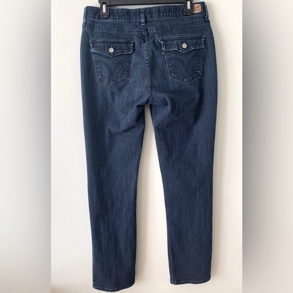 Levi’s Jeans 525 12 31x28 Perfect Waist Mid Rise Straight Leg Blue Denim Flap - Picture 1 of 8